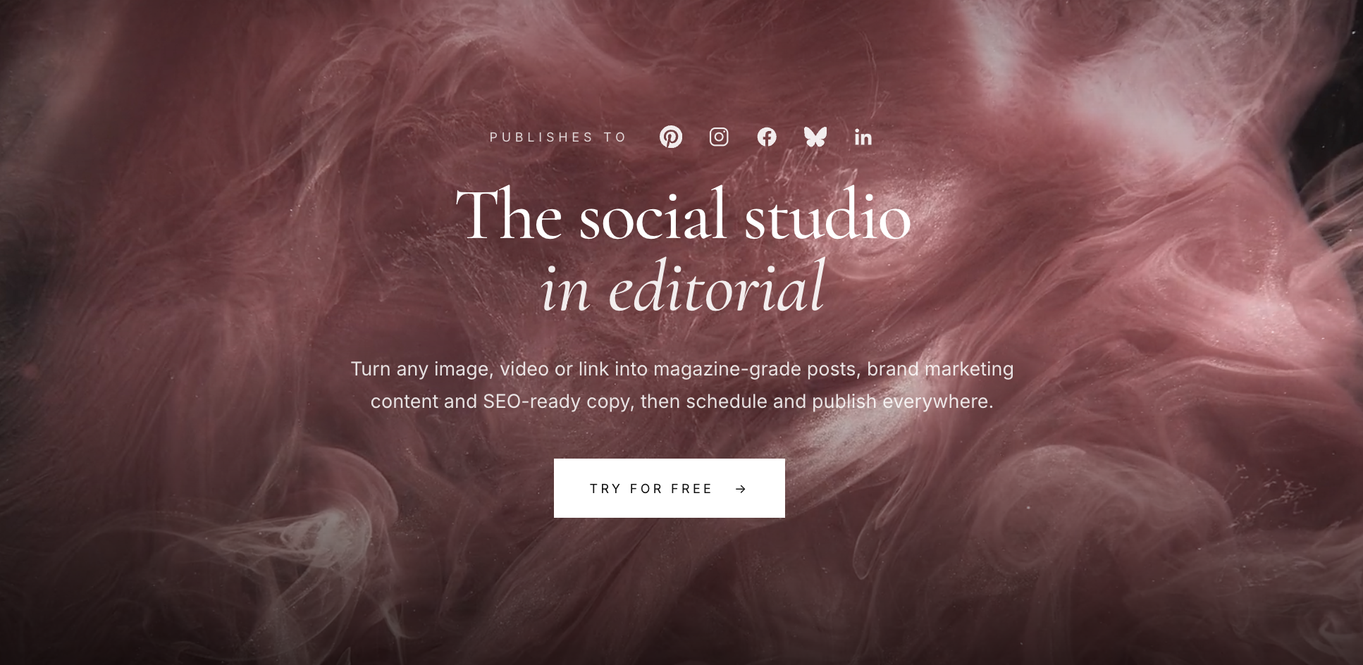 Atelier Pin image studio and social scheduling software