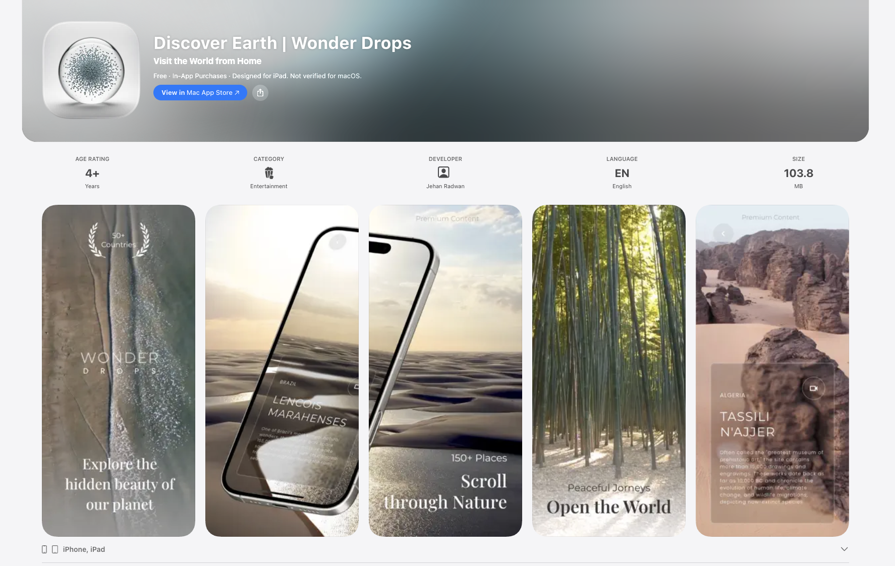 Discover Earth Wonder Drops app on the Apple App Store